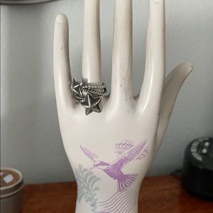 Caroline Pollack western star ring, sterling